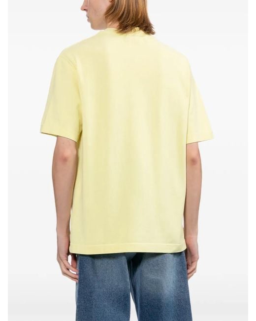 Jacquemus Yellow T-Shirt À Patch Logo for men