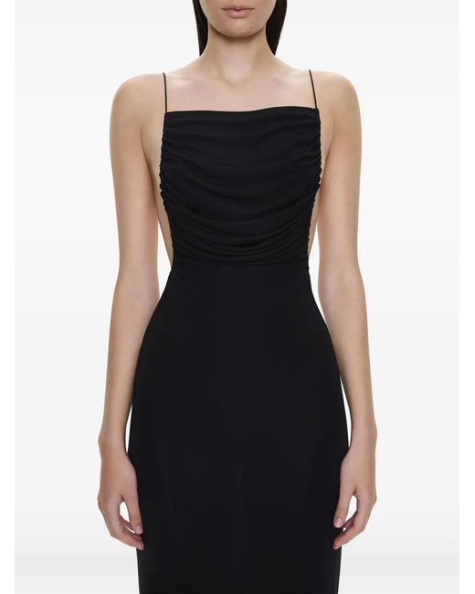 Christopher Esber Black Sculpted Ruched Dress