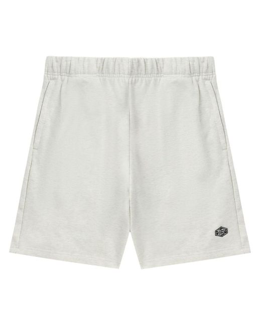 Chocoolate White Logo Print Cotton Shorts for men