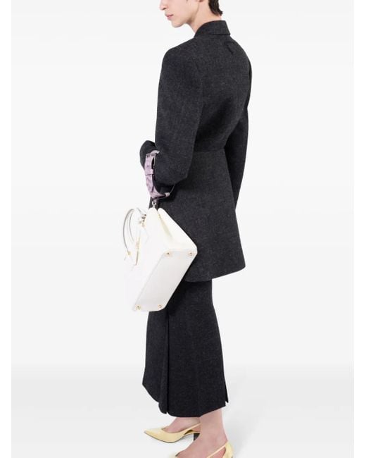 Prada Black Double-Breasted Wool Coat
