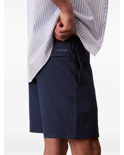 Calvin Klein Blue Short Imprimé À Taille Élastiquée for men