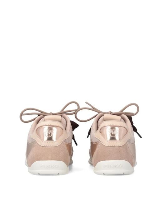 Pinko Pink 'Yulia' Sneakers With Mesh Inser
