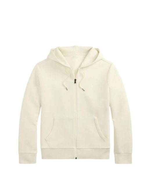 Polo Ralph Lauren White Hoodie À Fermeture Zippée for men