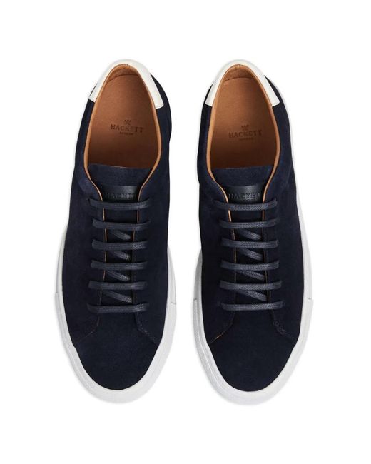 Hackett Blue Idol Lace-Up Sneakers for men
