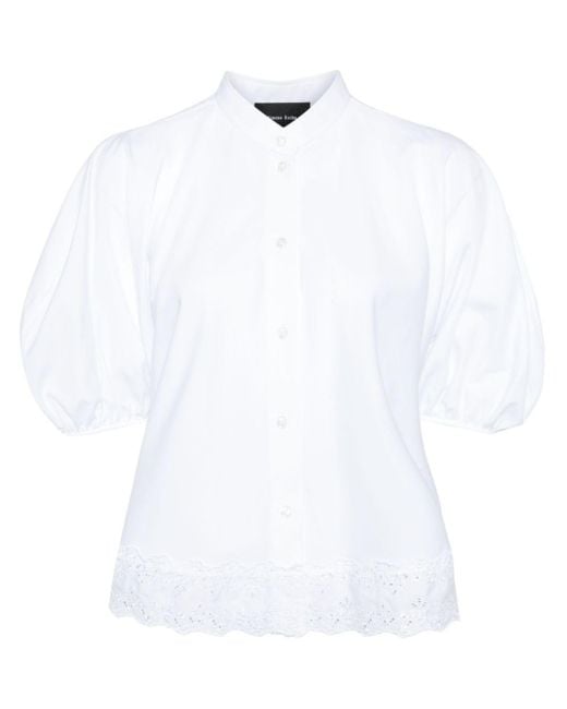Chemise en coton à manches bouffantes Simone Rocha en coloris White