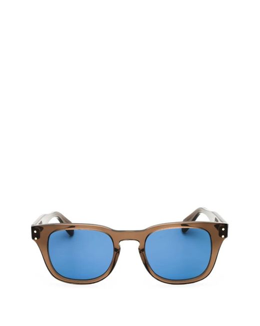 Ferragamo Eyewear Blue Rectangle-Frame Sunglasses for men