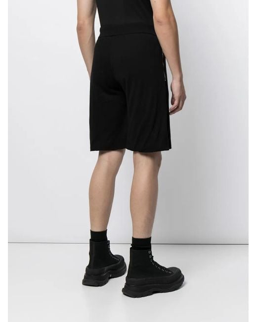 Iceberg Black Drawstring-Waist Track Shorts for men