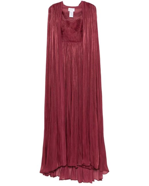Ana Radu Layered Plissé Gown