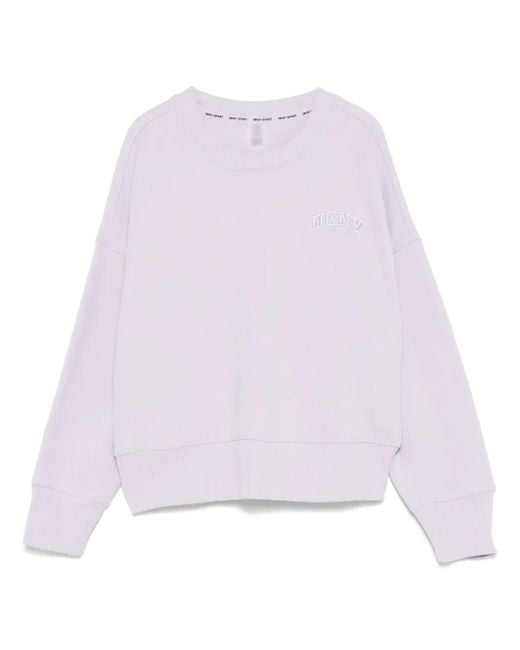 DKNY Purple Embroidered Sweatshirt