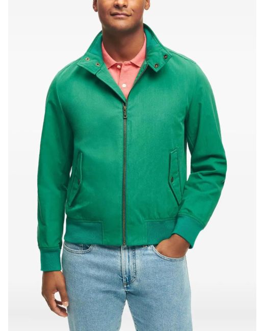 Brooks Brothers Green Zip-Front Bomber Jacket for men
