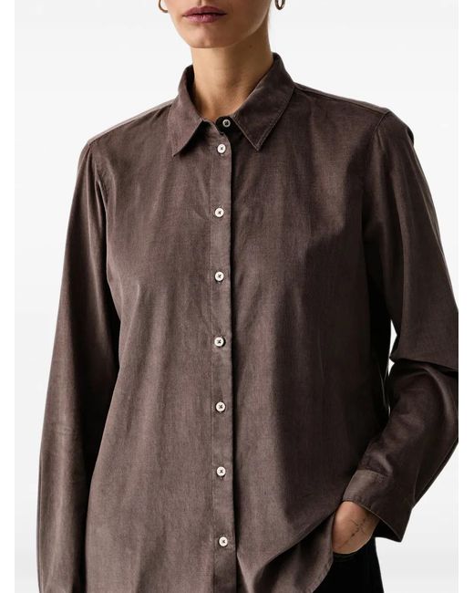 Marc O' Polo Brown Corduroy Long-Sleeve Shirt