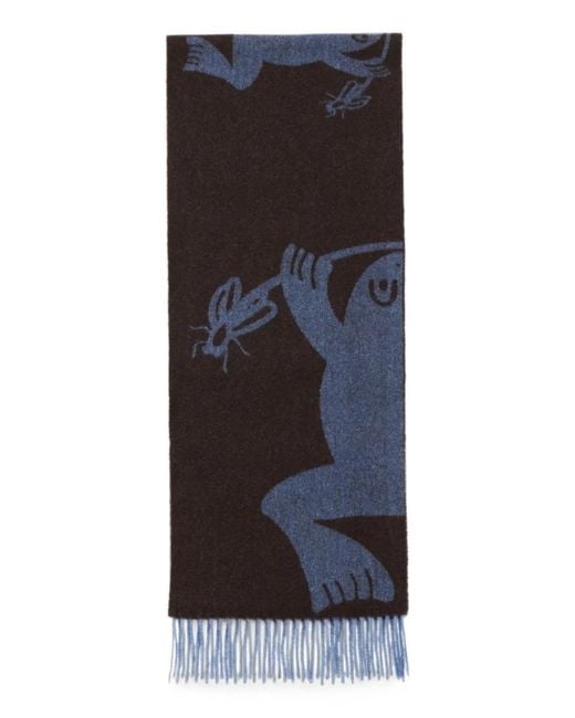 Henrik Vibskov Brown Bug Press Jacquard-Knit Scarf