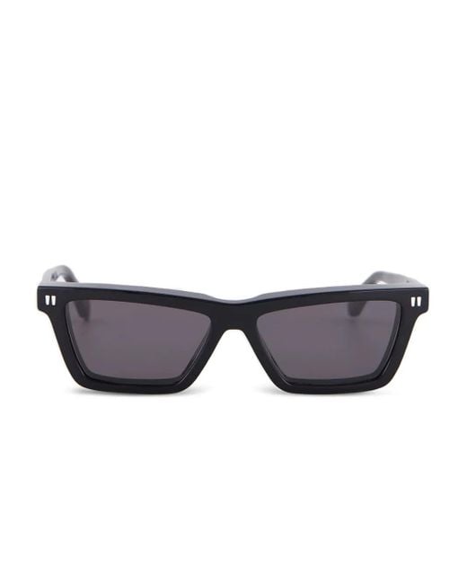 Off-White c/o Virgil Abloh Black Cambridge Rectangle Sunglasses for men