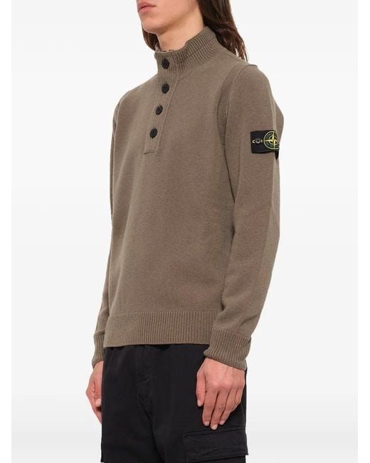 Stone Island Brown Long-Sleves Sweater for men