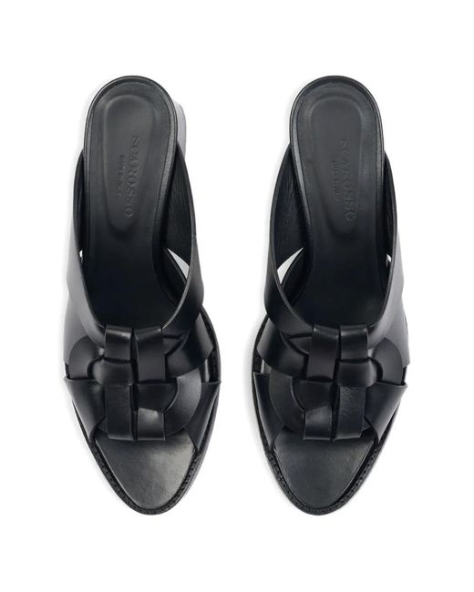 Scarosso Black Mules Aida 55 Mm