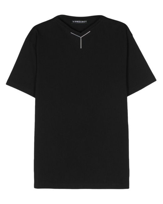 T-Shirt Con Applicazione di Y. Project in Black