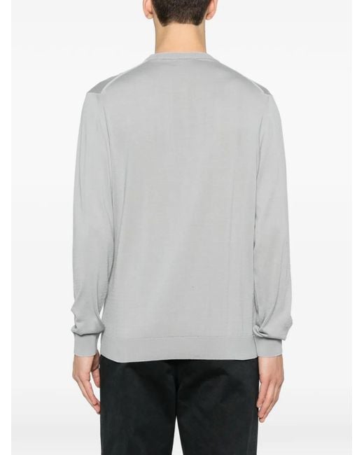 Eleventy Gray Long-Sleeve Sweater for men