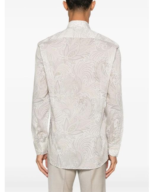 Etro White Classic Cotton Shirt for men