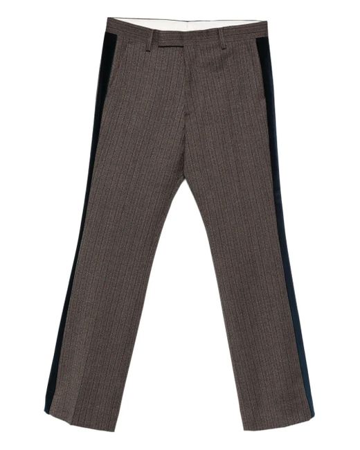 Wales Bonner Gray Pinstripe Trousers for men