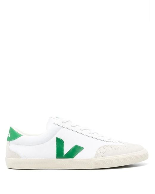 Veja White V-10 Panelled Sneakers for men