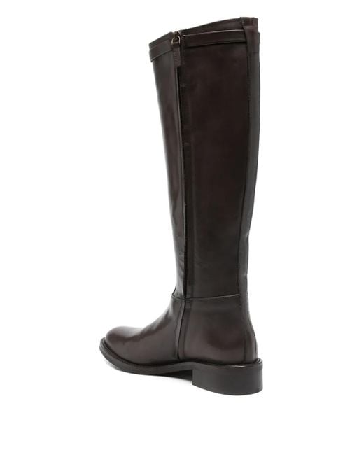 Julie Dee Black 30Mm Buckle-Fastening Leather Boots