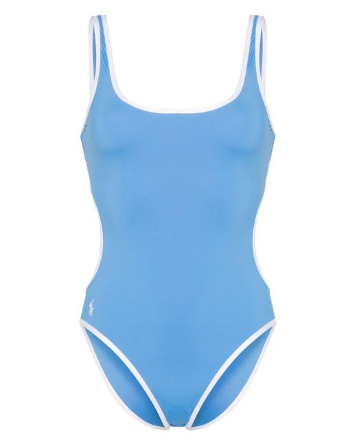 Polo Ralph Lauren Blue Cut-out Swimsuit