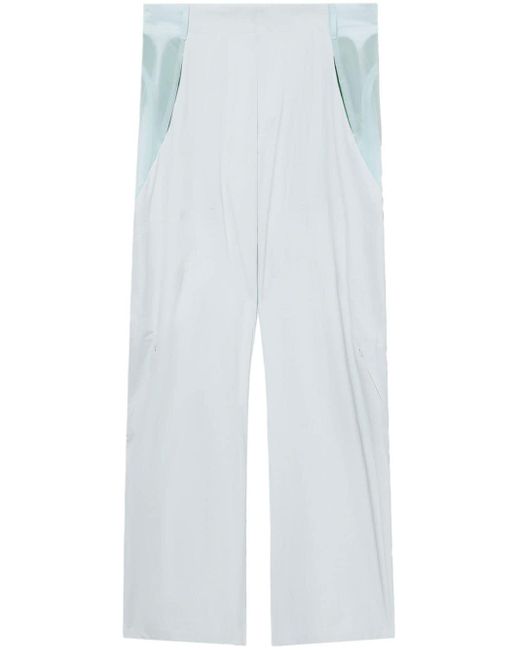 Post Archive Faction PAF White Layered Straight Leg Trousers for men