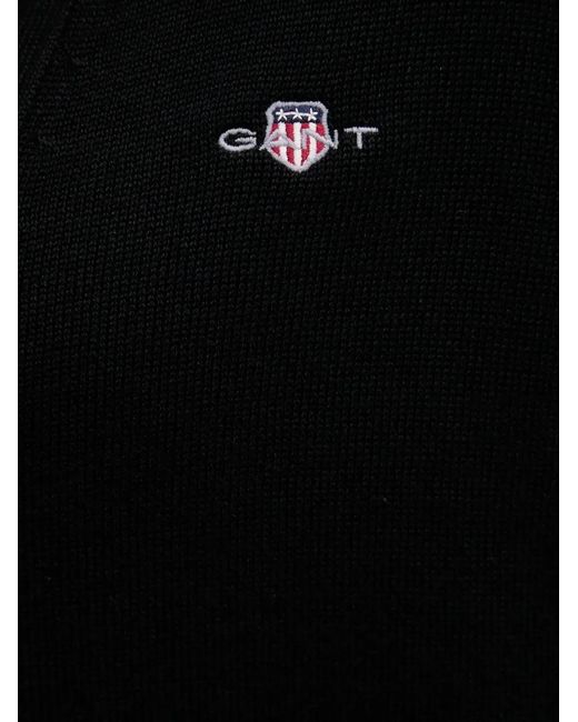 Gant Black Logo Button Cardigan for men