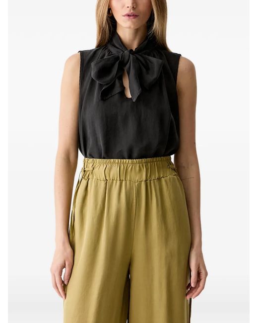 ViCOLO Green Bow-Detail Sleeveless Top