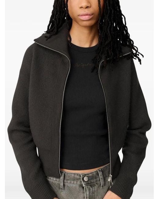 Axel Arigato Black Verve Zip-Up Cardigan