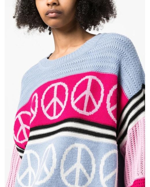 Moschino Pink Relaxed Fit Wool Blend Sweater