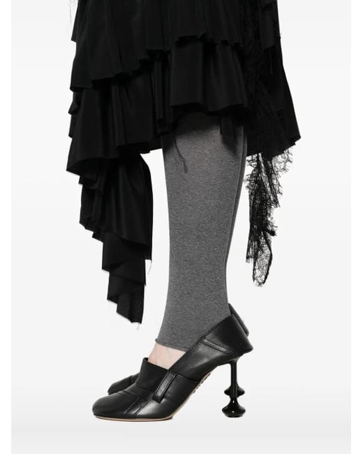 ALAINPAUL Asymmetrische Midi-Rok in het Black