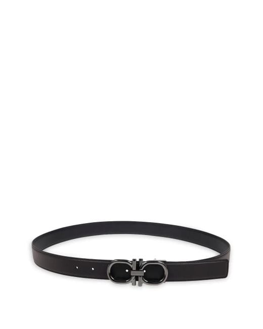 メンズ Ferragamo ガンチーニバックル レザーベルト White