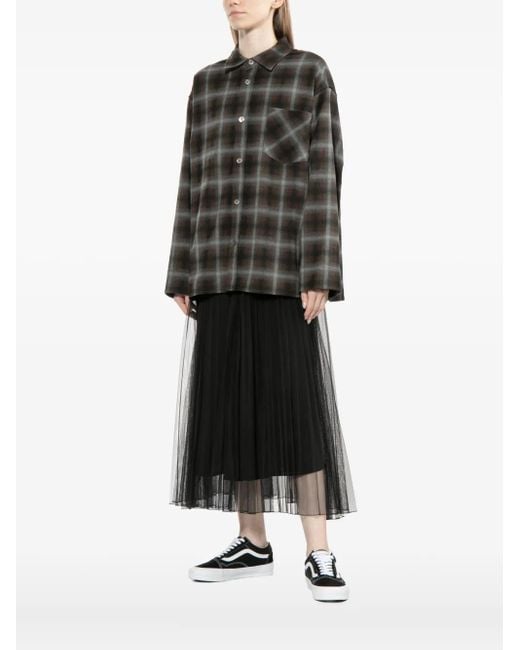B+ AB Black Checked Shirt Jacket