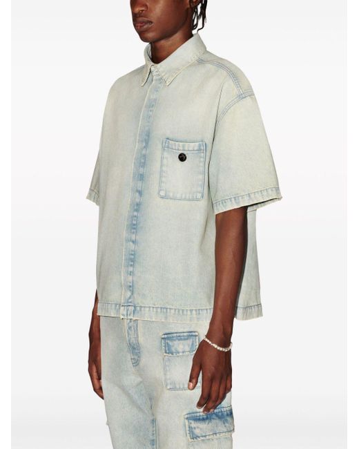 Veste en jean à logo appliqué Ambush pour homme en coloris White