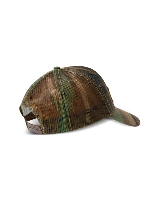 RRL Green Camouflage Mesh Cap for men