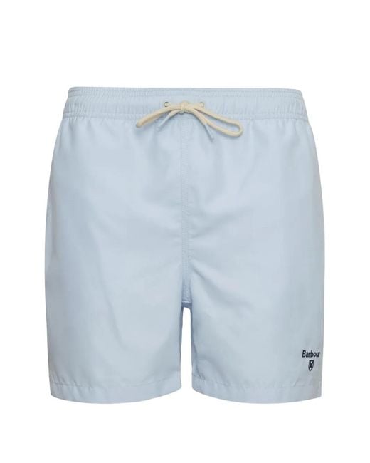 Barbour Blue Drawstring Swim Shorts for men