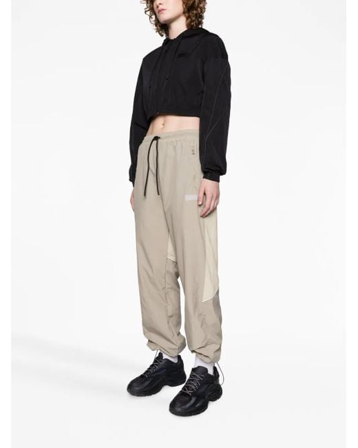 Reebok Black Hooded Cropped Track Jacket