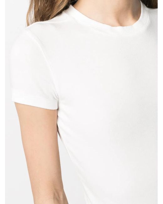 Thom Krom White Stretch Crewneck T-Shirt