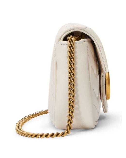 Gucci Natural Super Mini GG Marmont Shoulder Bag