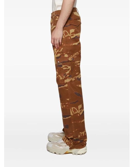 Rhude Brown Tiger Camouflage-Pattern Trousers for men