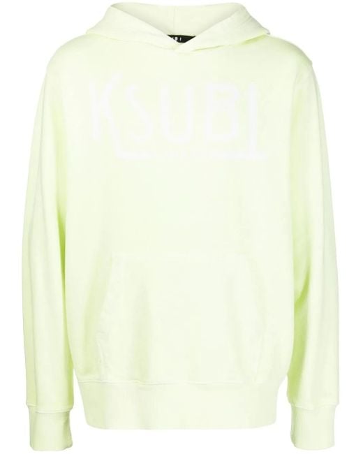 Ksubi White Logo-Print Cotton Hoodie for men