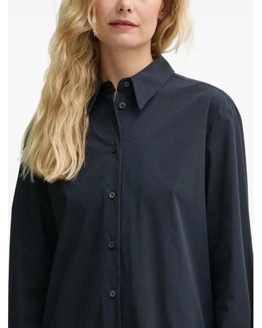 Marc O' Polo Blue Button-Down Cotton Shirt Dress