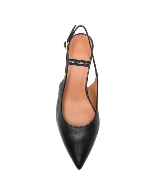 Angel Alarcon Black Suzanne Pointed-Toe Pumps