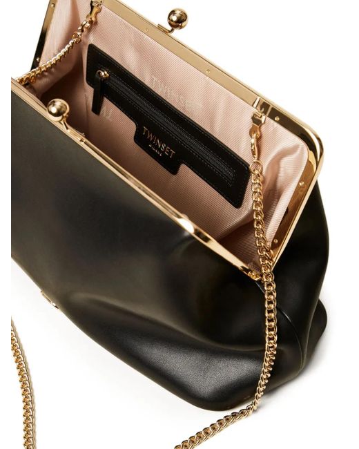 Twinset Crossbodytas Met Gesp En Ketting in het Black
