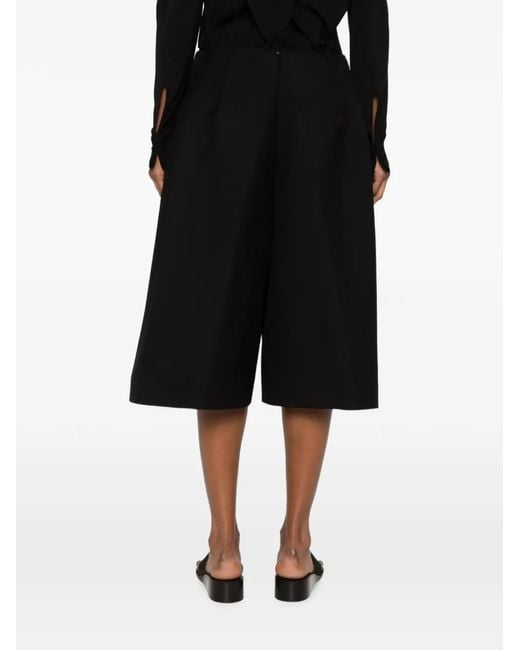 The Row Black Fauna Pleated Tailored Shorts