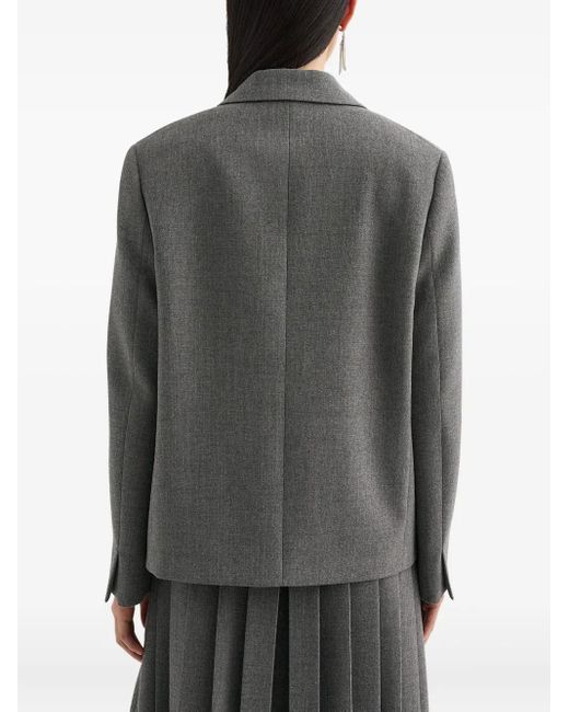 Jil Sander Gray Mélange-Effect Blazer