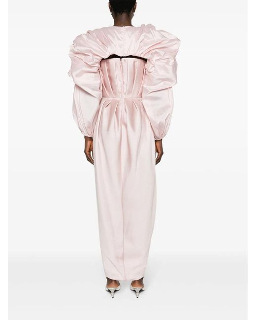Gaby Charbachy Pink Detachable-Layer Tulip Gown
