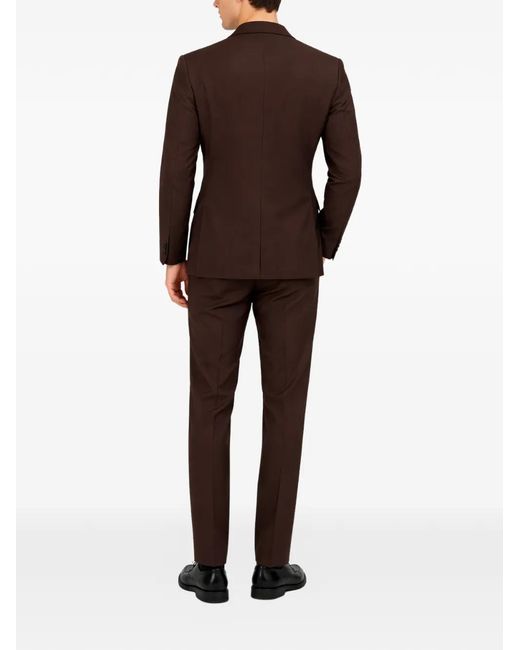 Franzese Collection Brown Patch-Pocket Single-Breasted Suit for men