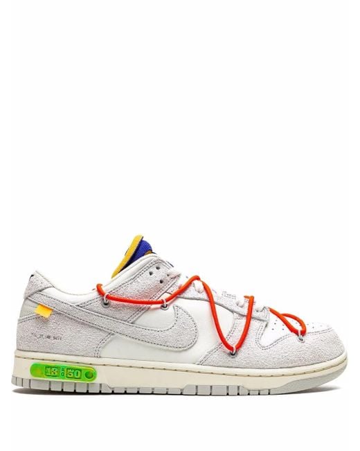 NIKE X OFF-WHITE White Dunk Low "Lot 13" Sneakers